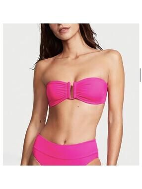 NWT Victoria Secret Strapless Bikini Set with V-Cut Detail Size S/M